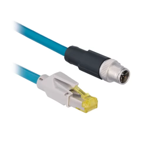 ZC1V021Ara Bağlantı Kablosu M12 × 1; 8 pin'li, X Kodlamalı - RJ45; 8 pin'li