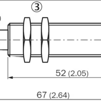 IME18-08BPSZW2S SICK ENDÜKTİF SENSÖR Teknik çizim IME18 standardı, kablo, gömme