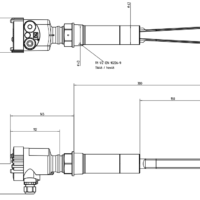 Toz şeklindeki döküm malzemeleri için boru uzantılı titreşimli seviye şalteri Yoğunluğu en az 8 g/l olan toz ve ince taneli katı malzemeler için – uzatma borulu model